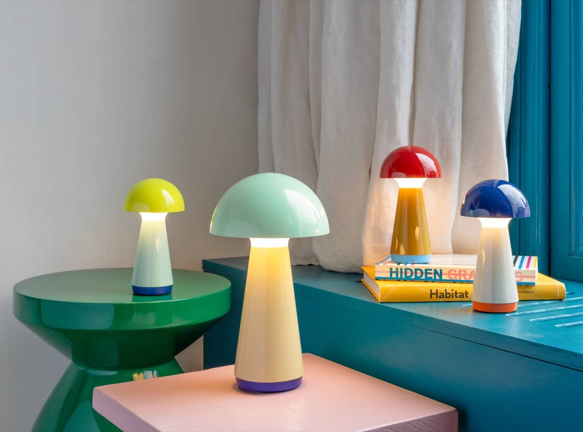 Table lamp 'Bobbi' yellow