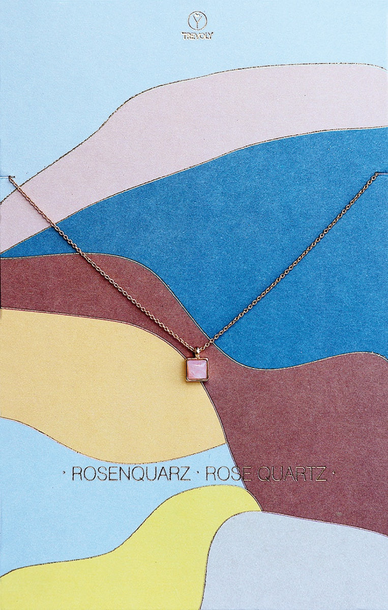 Necklaces Rose quartz (gold)