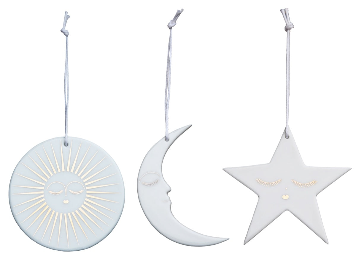 Sun. Moon and star Set