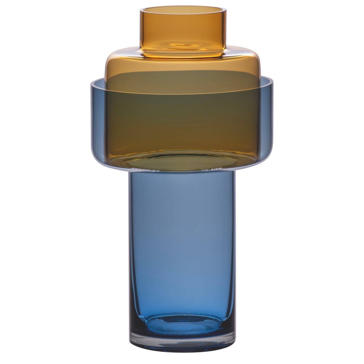 Glass vase 'Aura' amber
