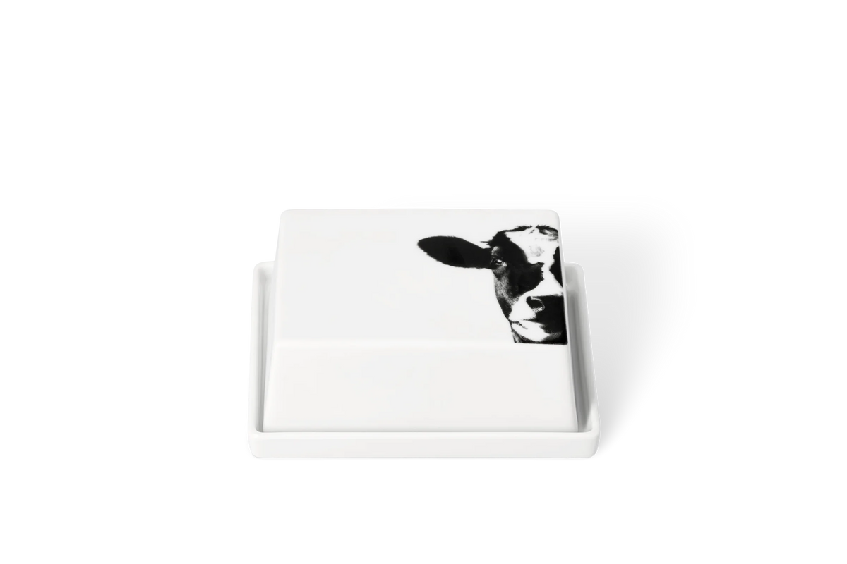 butter dish cow
