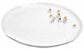 Porcelain stories plate village gold Diameter32cm