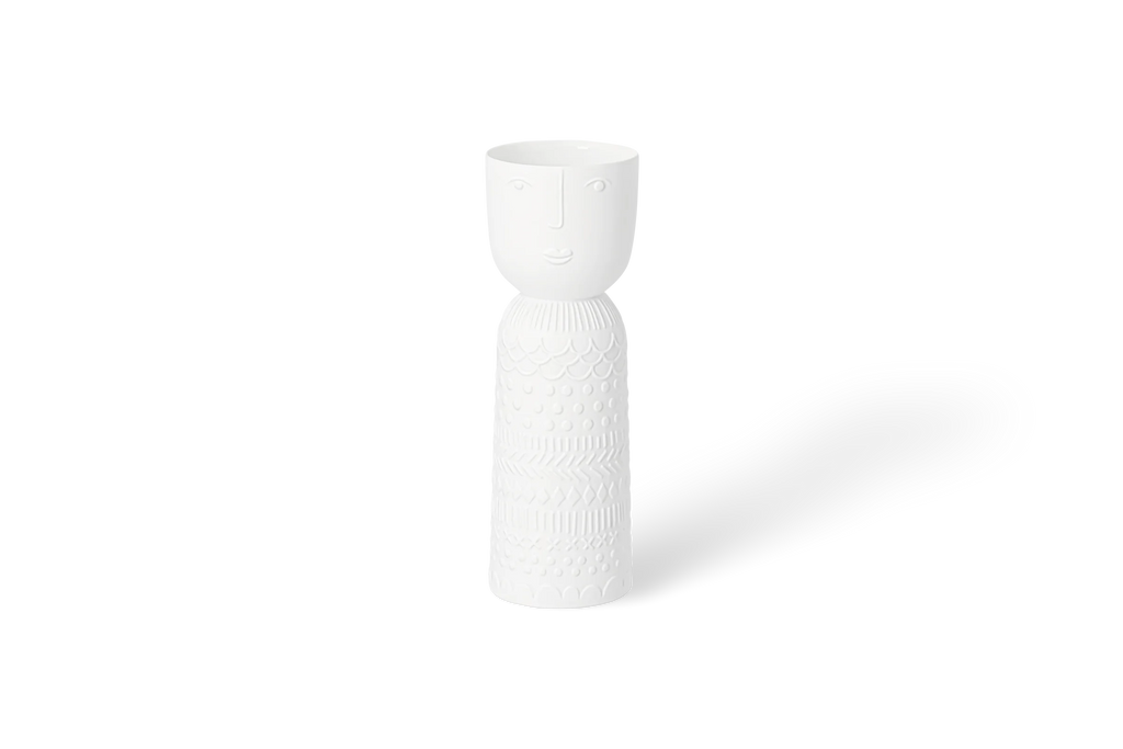 Porcelain tales candel carrier Lucia D.6cm H.18cm