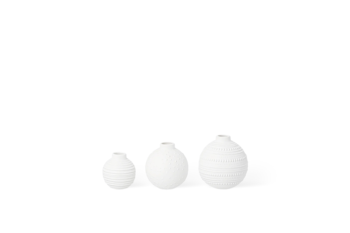 Wonder sphere vasen set 3pcs D.4-6cm H.4.5-6.5cm