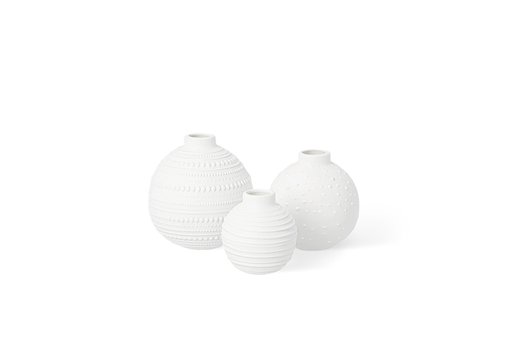Wonder sphere vasen set 3pcs D.4-6cm H.4.5-6.5cm