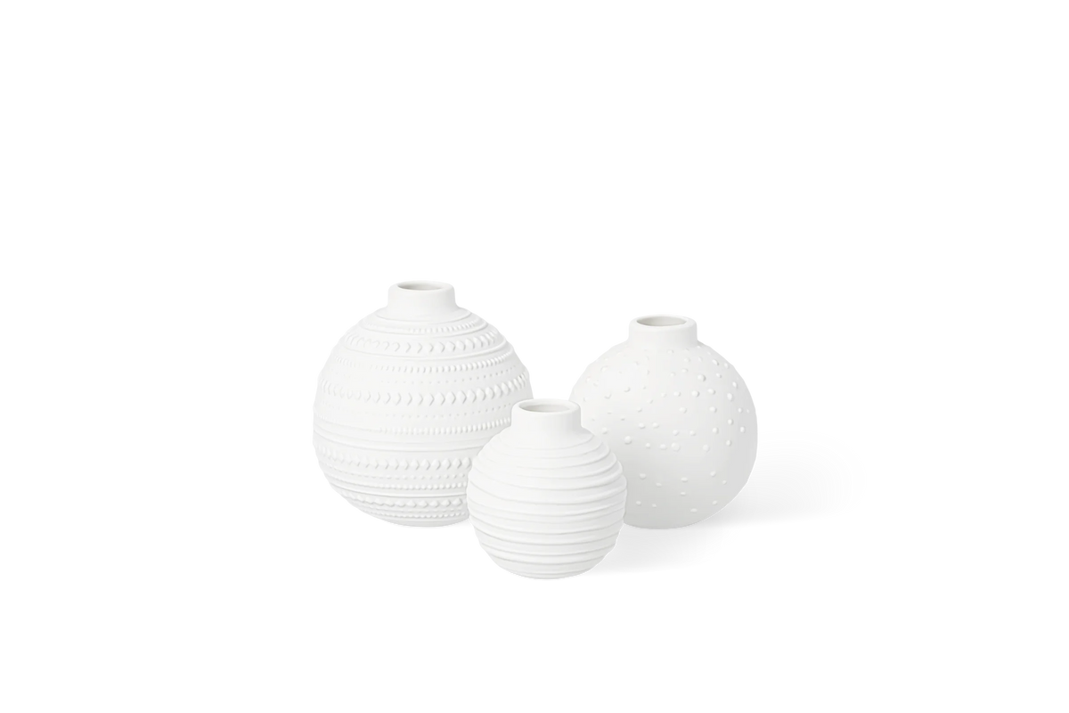 Wonder sphere vasen set 3pcs D.4-6cm H.4.5-6.5cm