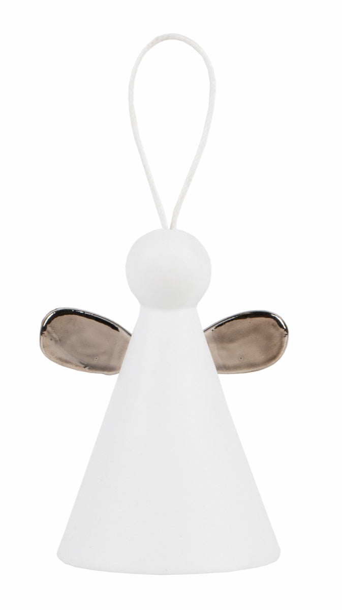 Bell Angel silver wings D.4.5cm H.6cm