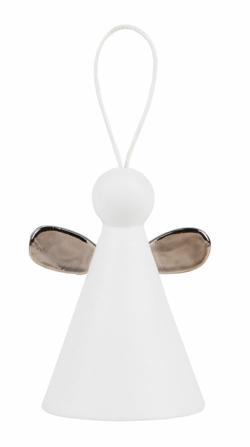 Bell Angel silver wings D.4.5cm H.6cm
