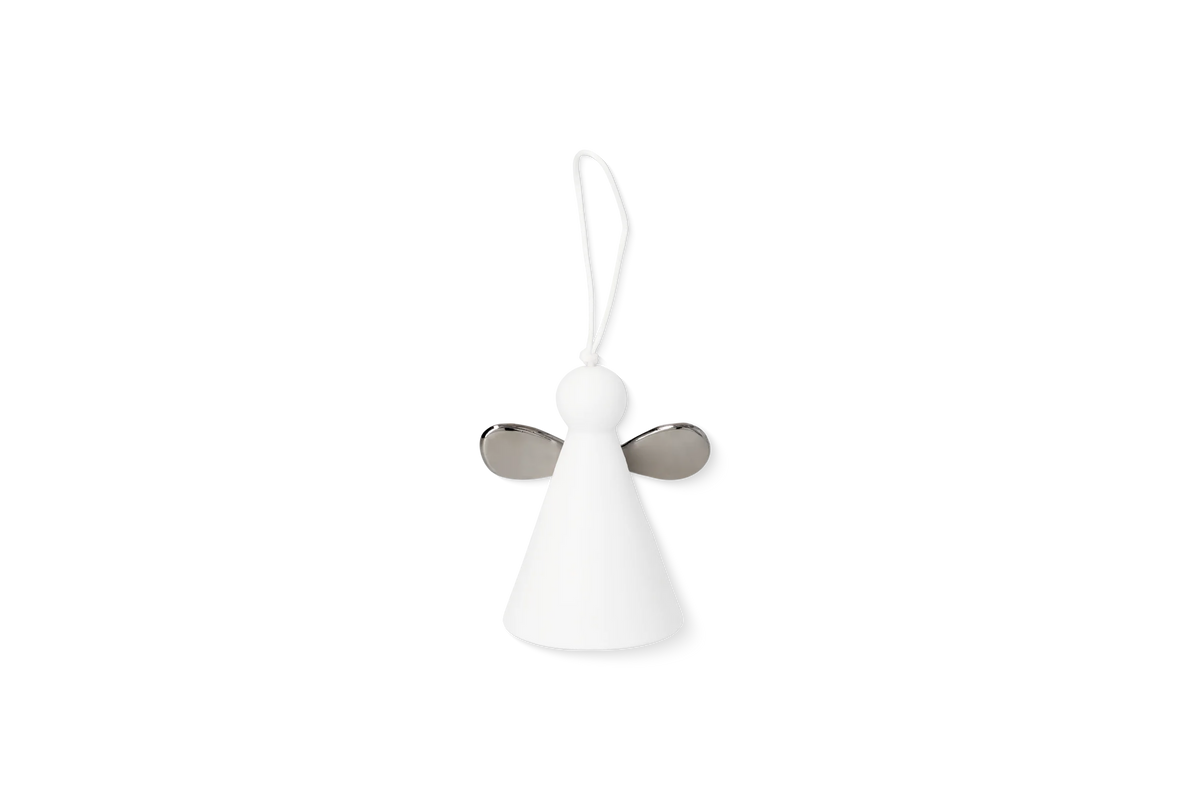 Bell Angel silver wings D.4.5cm H.6cm