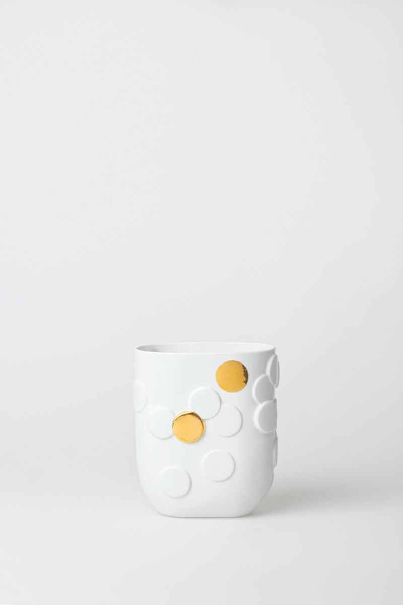Vase golden Dot 19x12x21.5cm