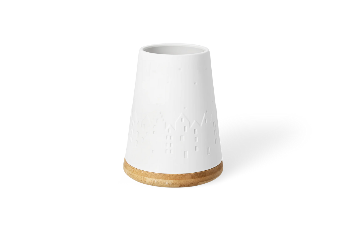 Poetry lantern winter town D.12.8cm H.16.3cm