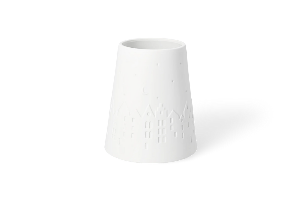 Poetry lantern winter town D.12.8cm H.16.3cm