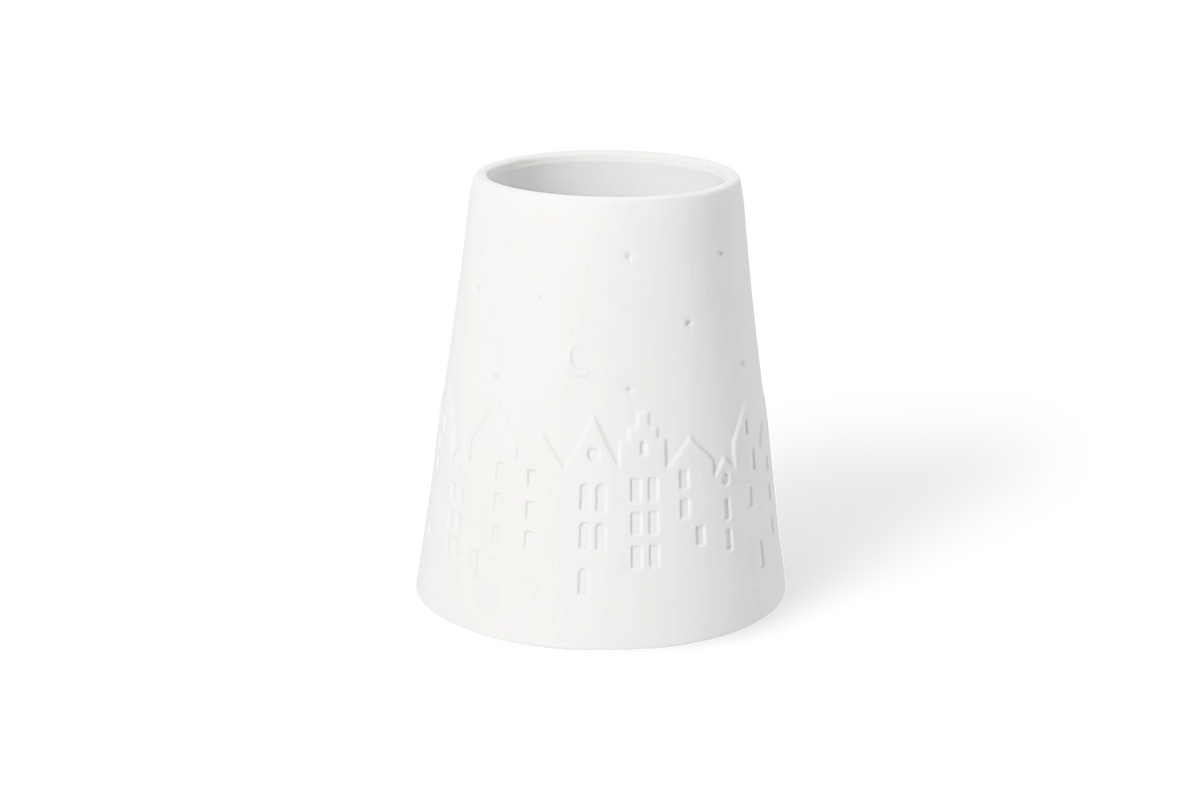 Poetry lantern winter town D.12.8cm H.16.3cm