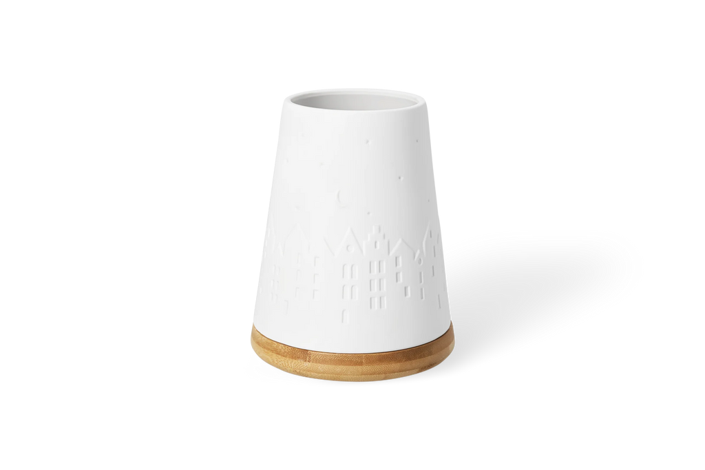 Poetry lantern winter town D.12.8cm H.16.3cm