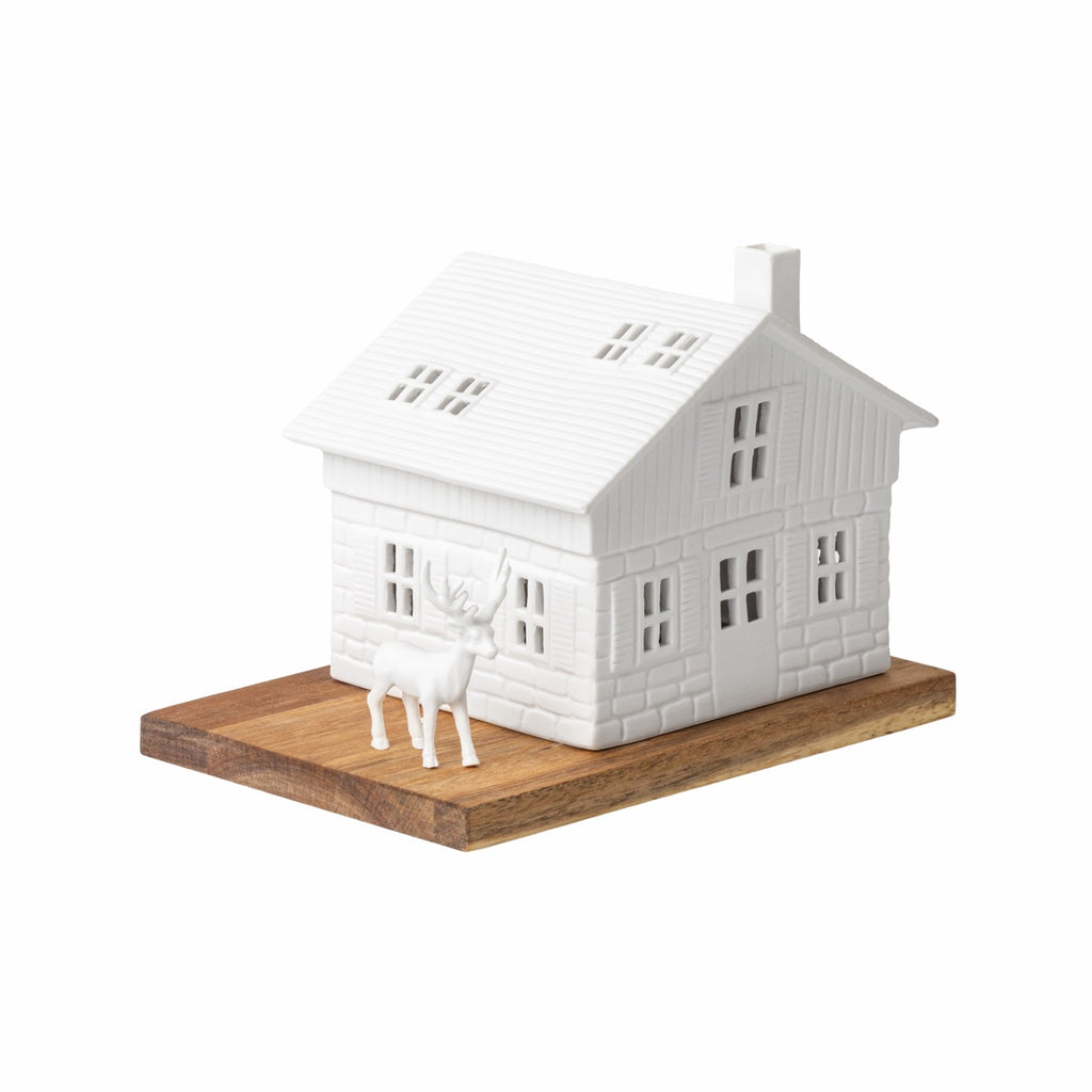 Lighthouse ski hut 18x12x13cm