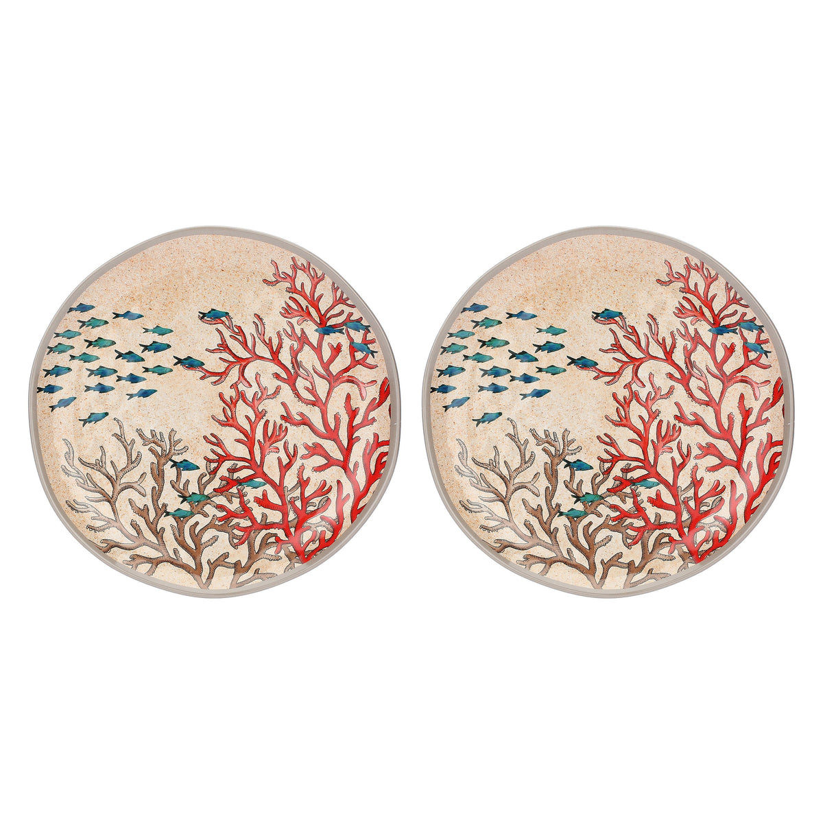 Sea Life Set 2 Dinner Plates 27 cm