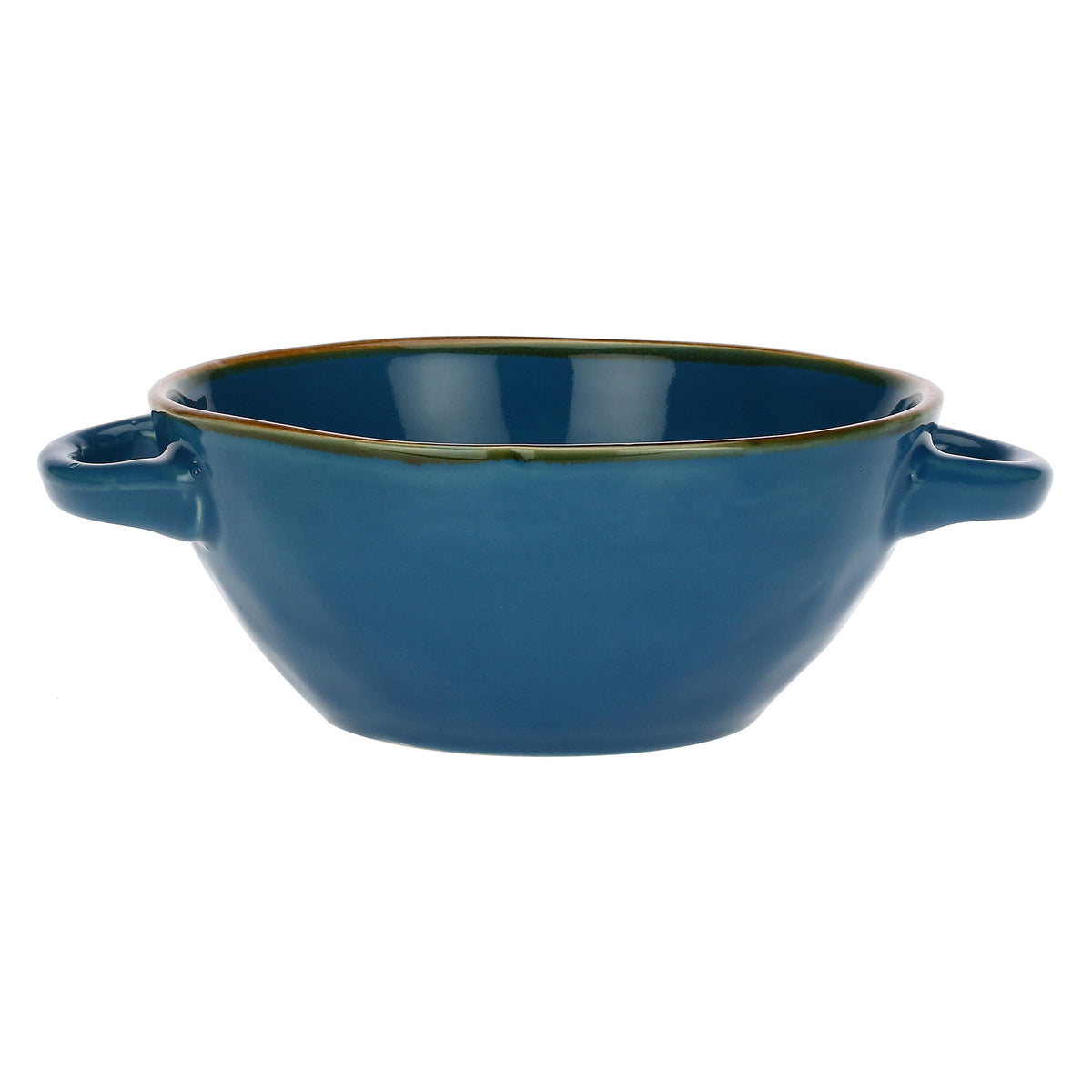 Concerto Air Force Blue Soup Bowl With Handles