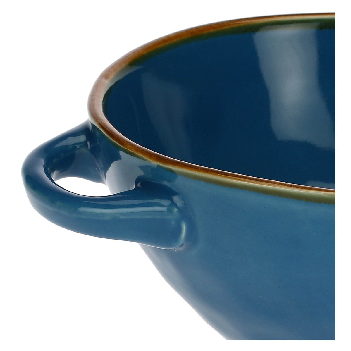 Concerto Air Force Blue Soup Bowl With Handles