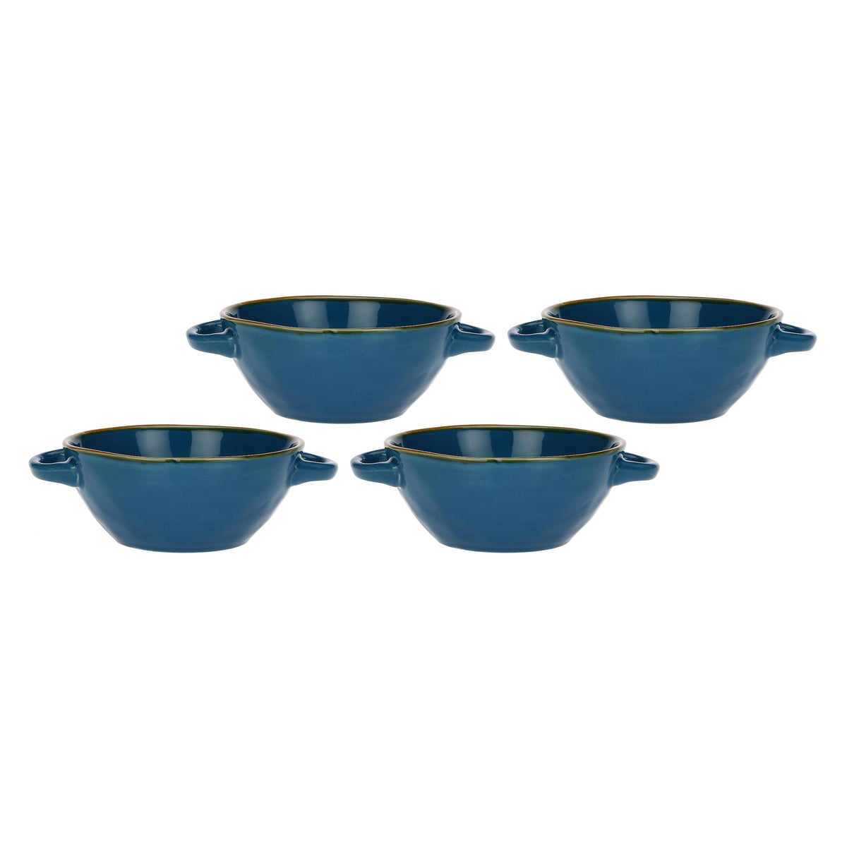 Concerto Air Force Blue Soup Bowl With Handles
