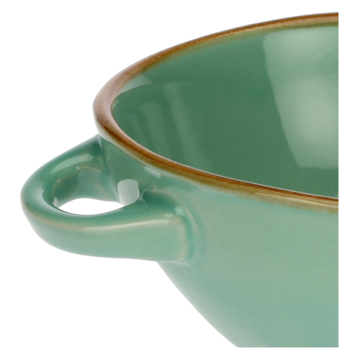 Concerto Aqua Green Soup Bowl With Handles