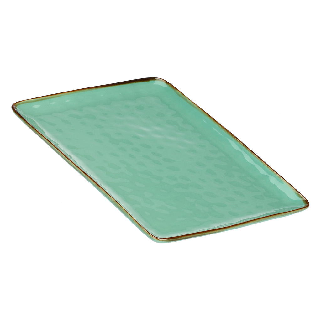 Concerto Aqua Green Rectangular Tray 36X26.5