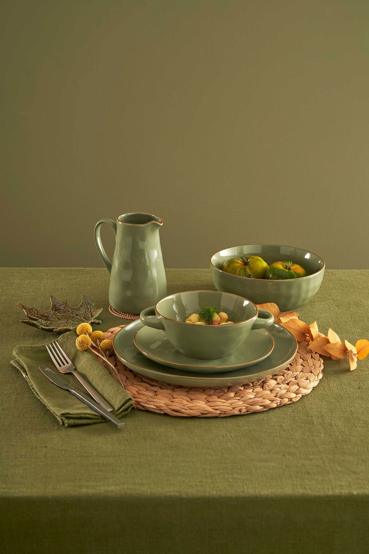 Concerto Olive Green Jug 600Cc