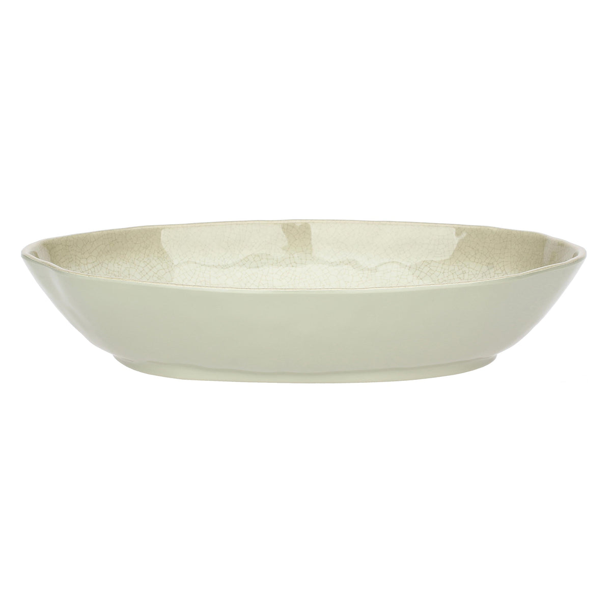Atmosfera Taupe Oval Serving Bowl