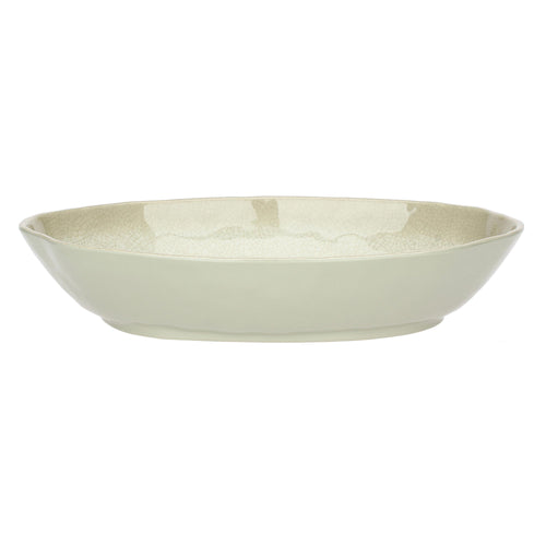 Atmosfera Taupe Oval Serving Bowl