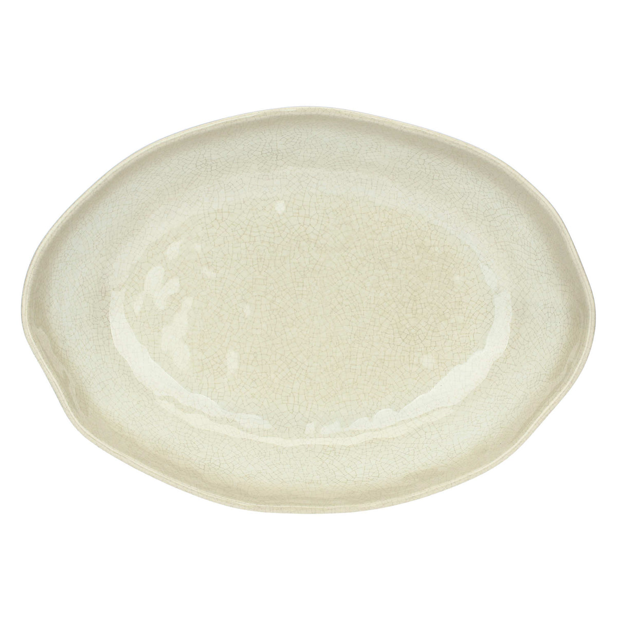 Atmosfera Taupe Oval Serving Bowl