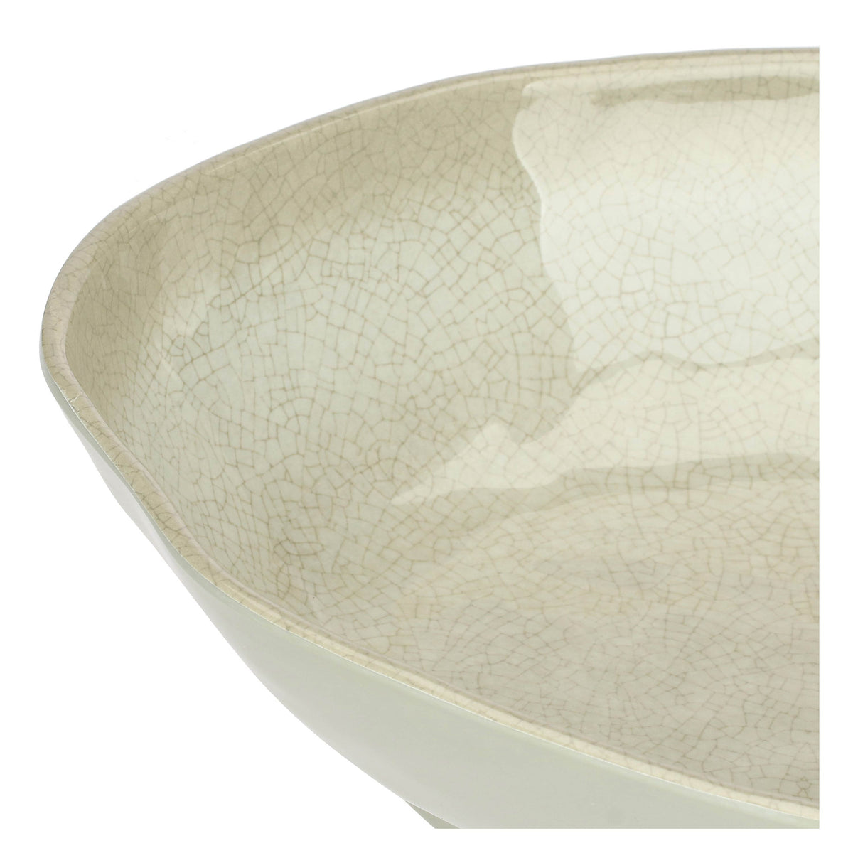 Atmosfera Taupe Oval Serving Bowl