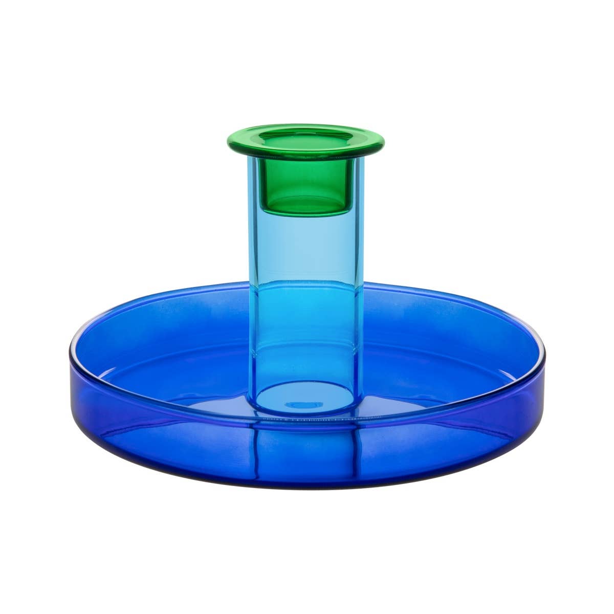 Candle holder 'Lucy' blue