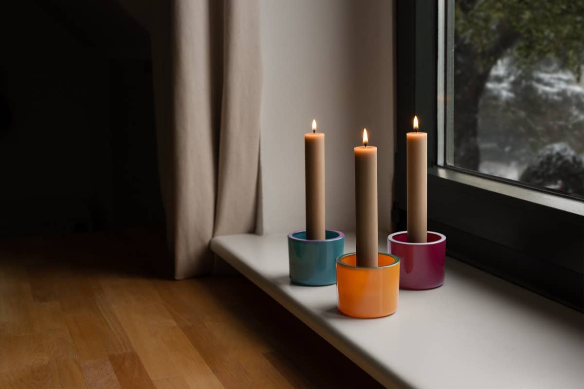 Glass lights 01, set of 3