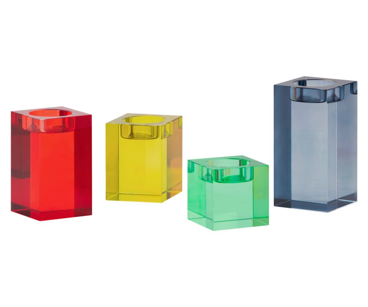 Glassblock candleholder 'Vela'