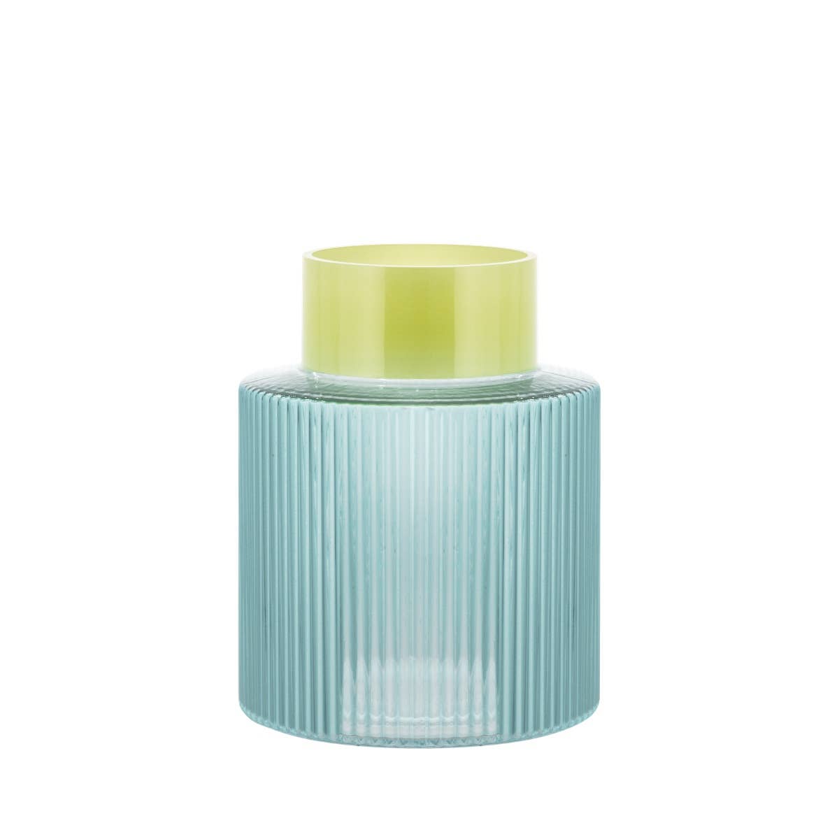 Glass vase Groove 'blue'