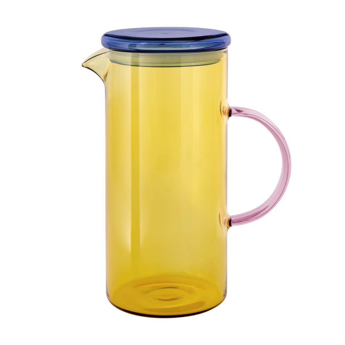 Glass jug Fred yellow